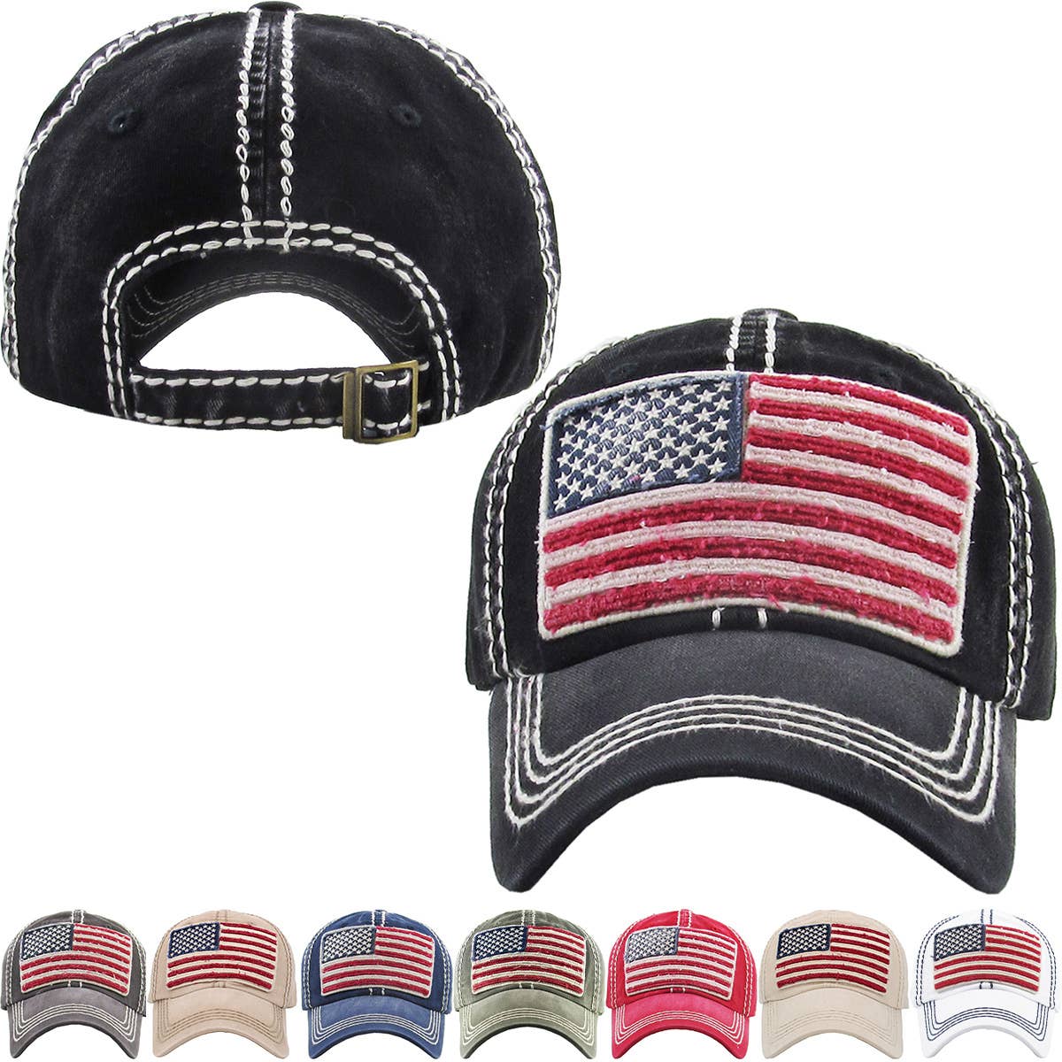 KBETHOS - USA Flag Vintage Ballcap