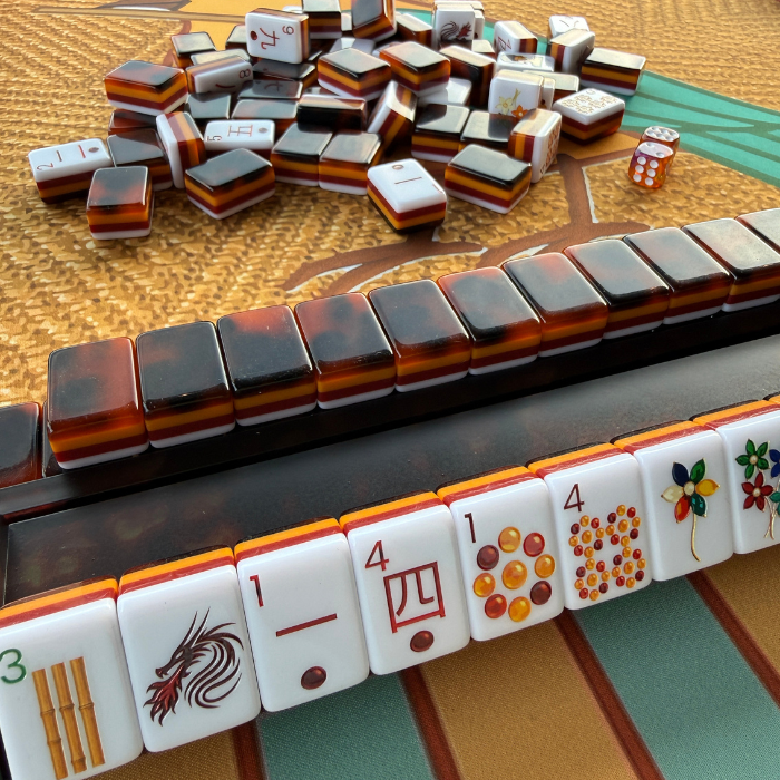 Mahjong Studios - Tortoise Shell Mahjong Rack & Pusher Set – Mahjong Accessory