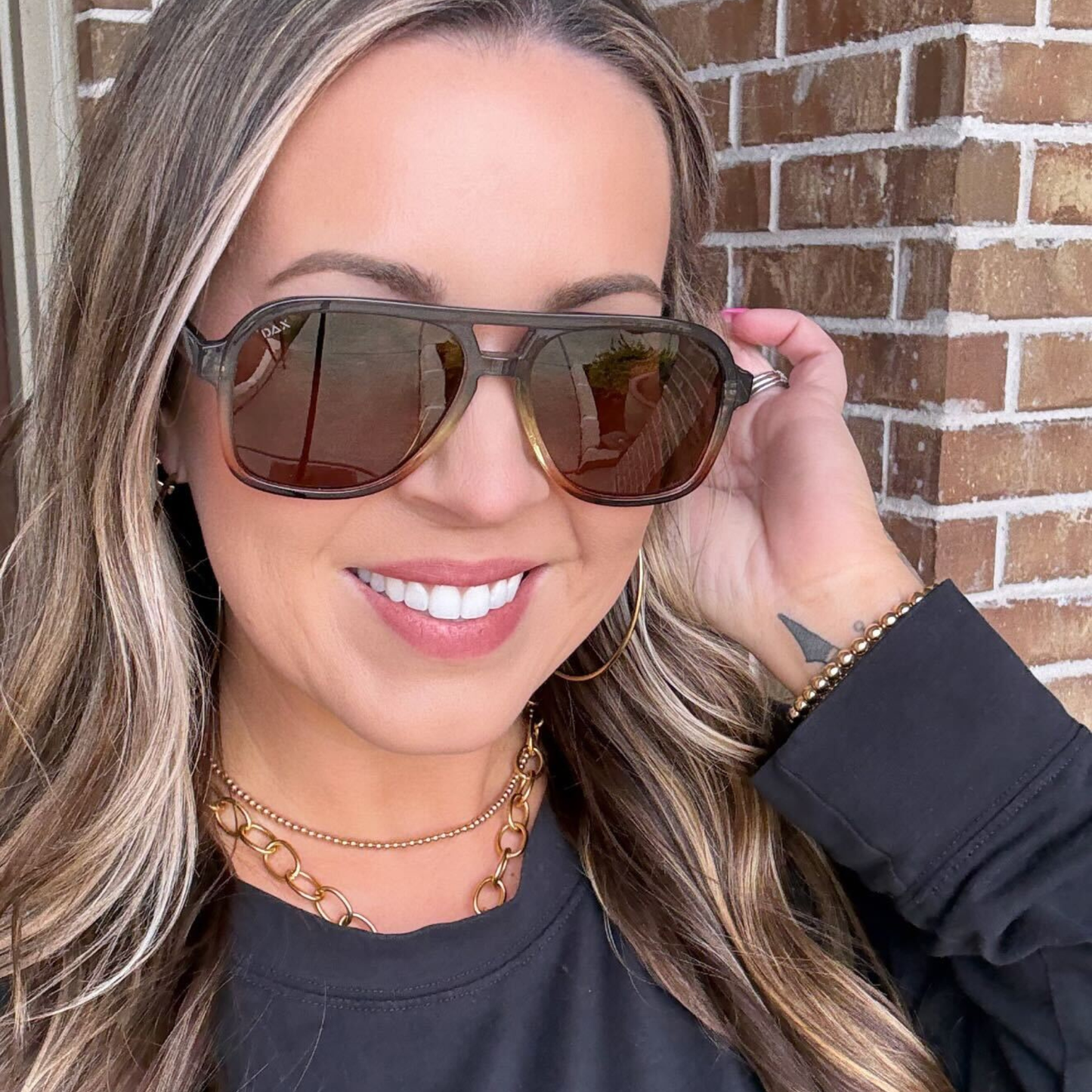 DAX Eyewear - Cruz - Unisex Aviator Sunglasses – Polarized Hair-Friendly