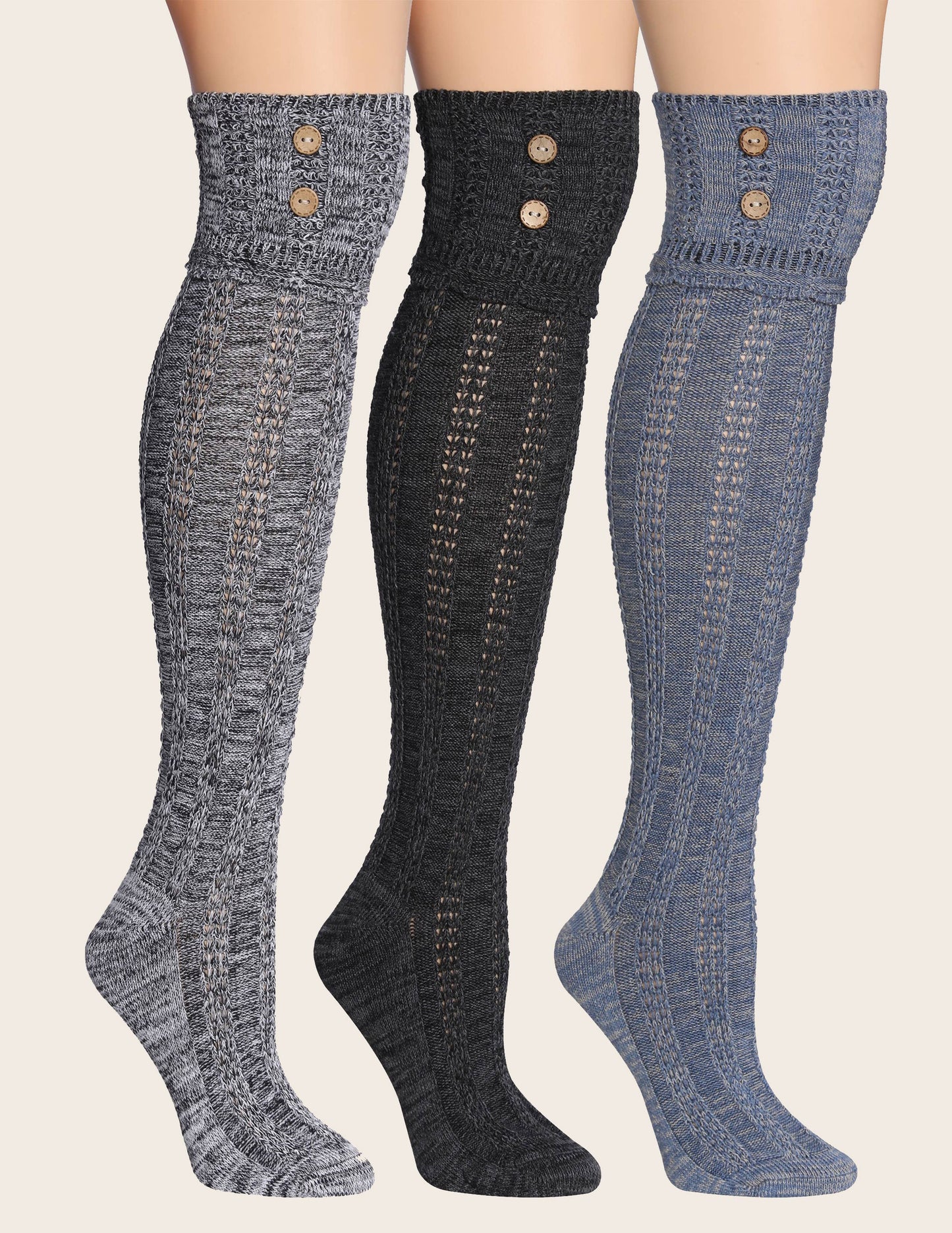 Tipi Toe Women Winter Warm Knee High Boot Socks