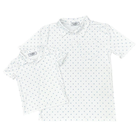 Sugar Bee Clothing - Boys Polo Shirt - Daddy & Me Boys Pocket Polo - French Blue