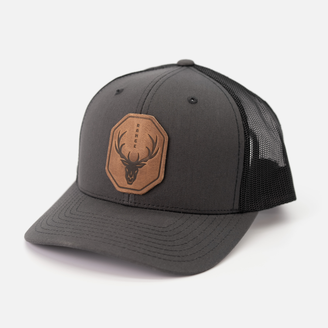 Range Leather Co. - Range Skull Hat | Leather Patch Trucker Hat