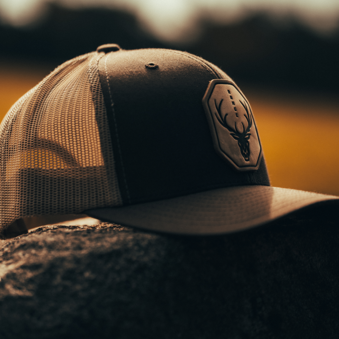 Range Leather Co. - Range Skull Hat | Leather Patch Trucker Hat