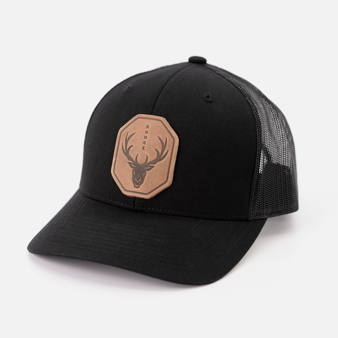Range Leather Co. - Range Skull Hat | Leather Patch Trucker Hat