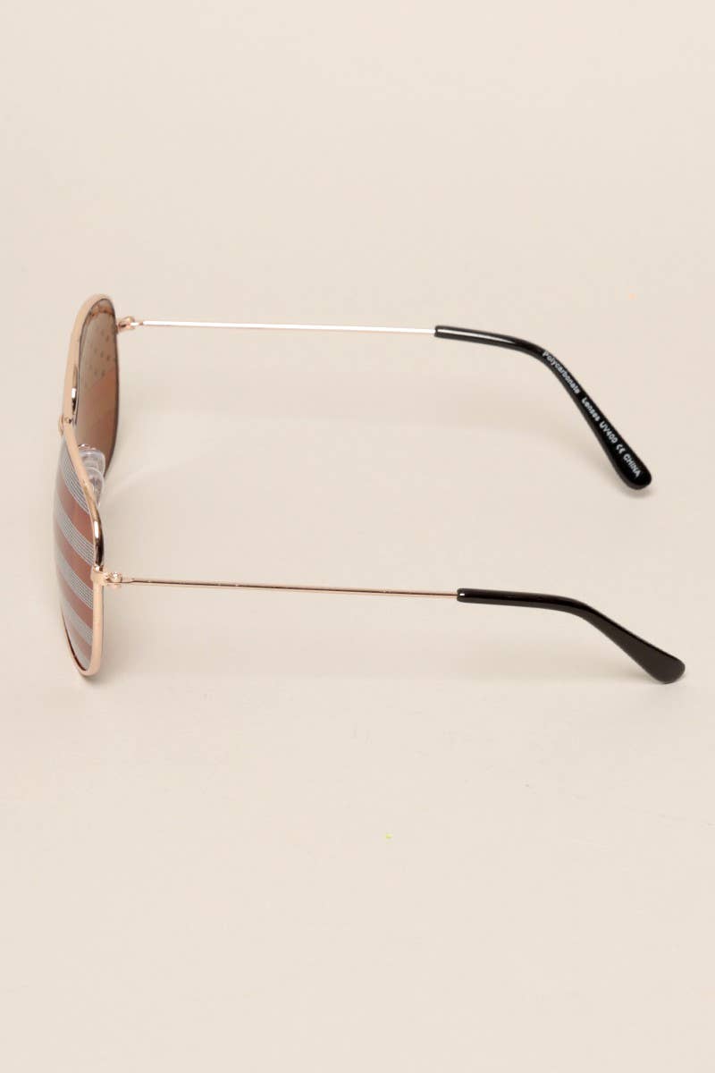 Fashion City - USA American Flags Aviator Sunglasses
