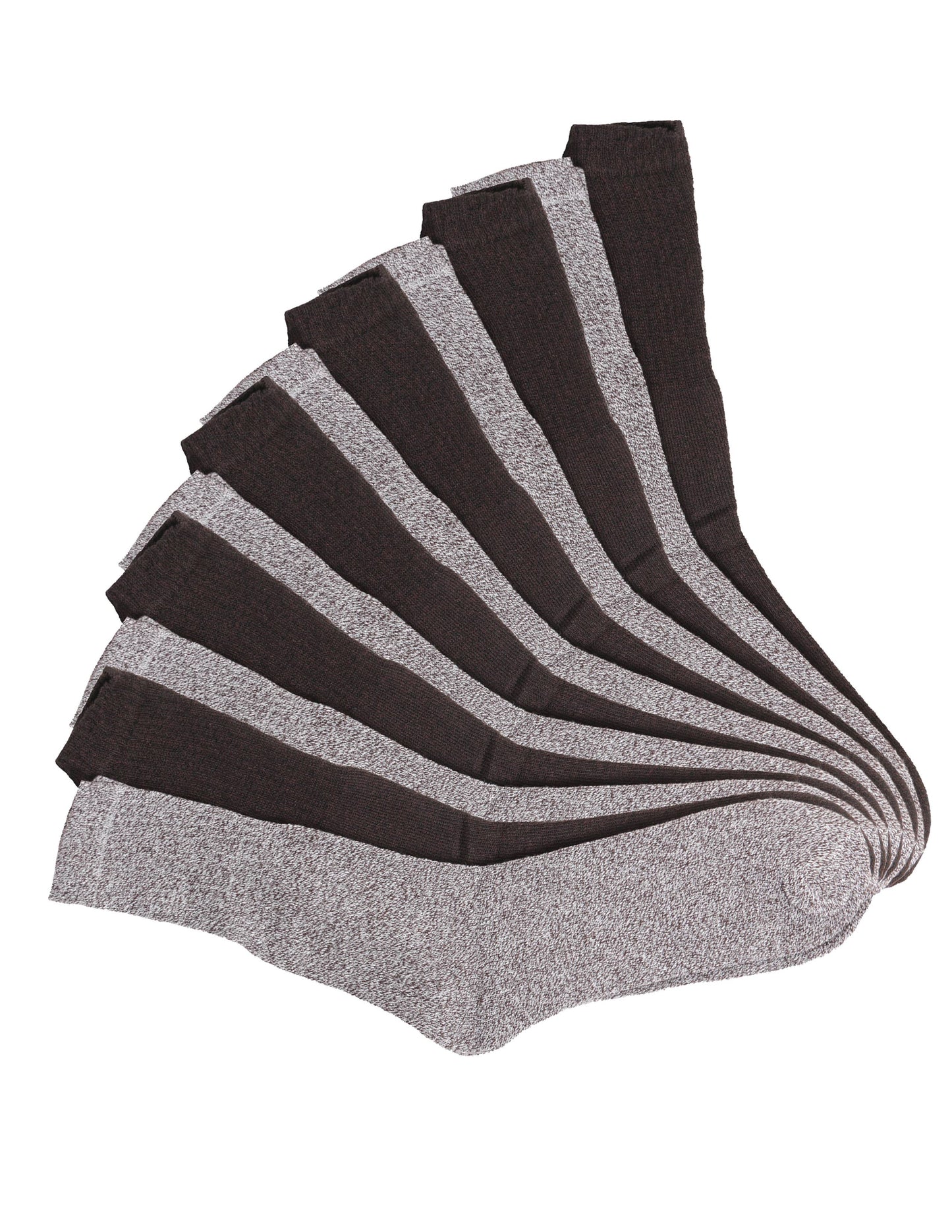 James Fiallo Men's 2 Pack Ribbed Marled Thermal Boot Socks