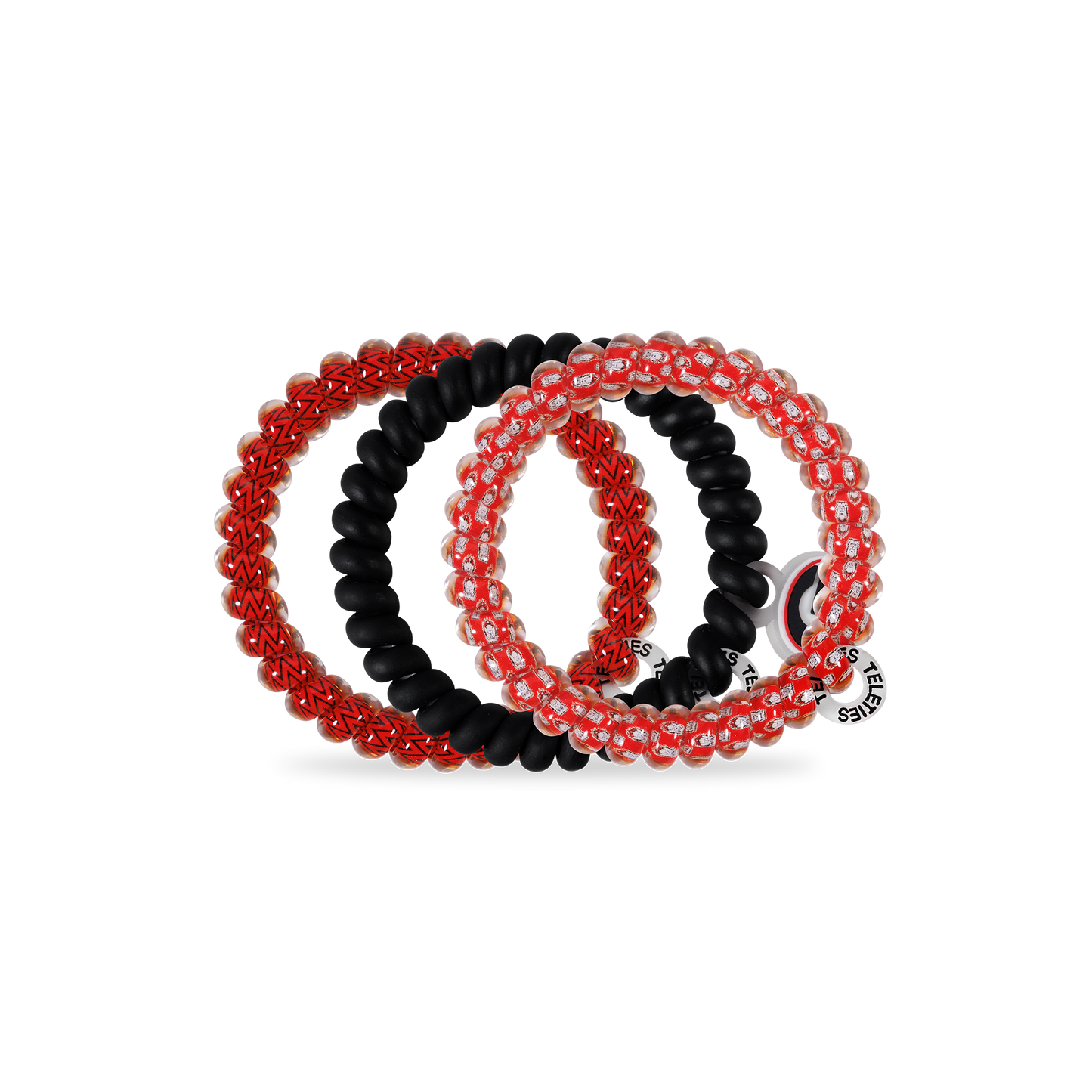 TELETIES - Spiral Hair Coils | Small | Go Dawgs! Hair Ties