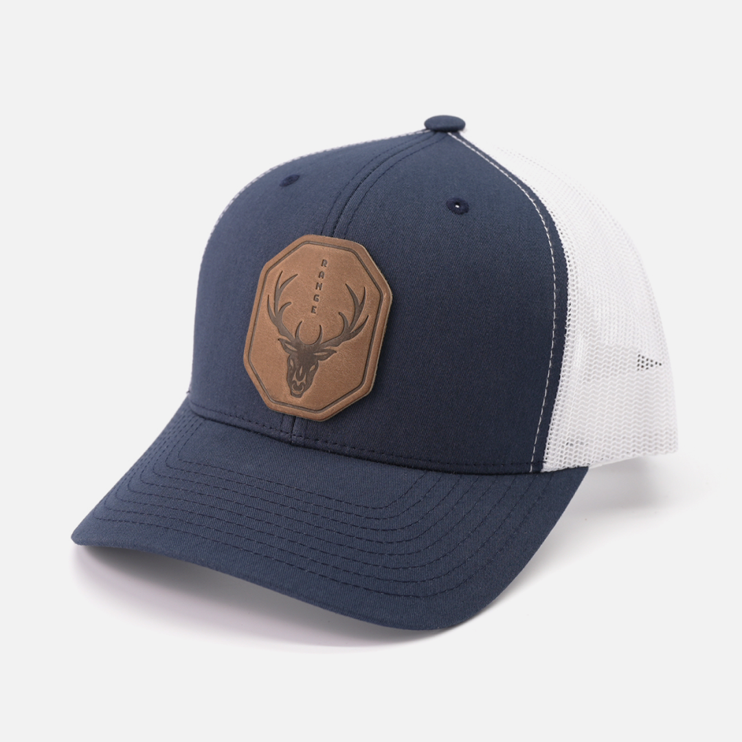 Range Leather Co. - Range Skull Hat | Leather Patch Trucker Hat