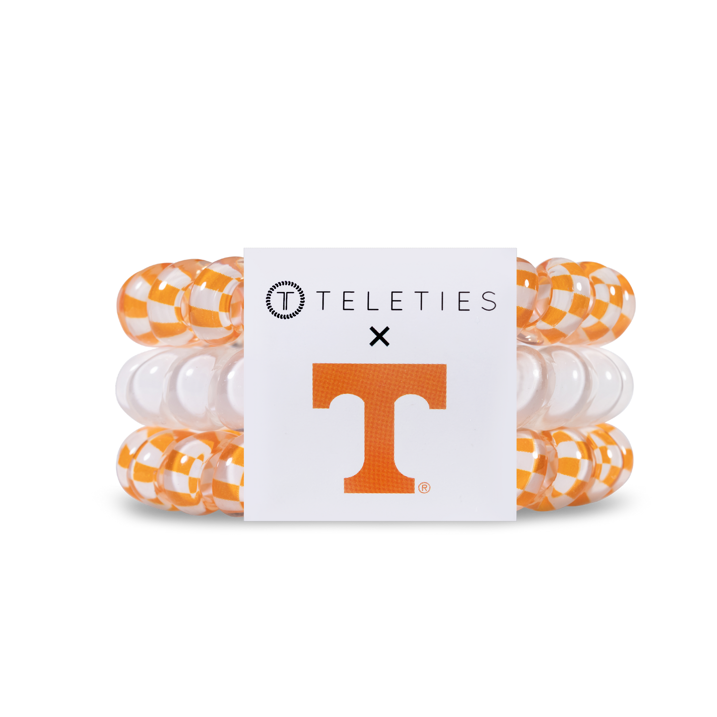 TELETIES - Spiral Hair Coils | Large | Univ. of Tennessee Hair Ties