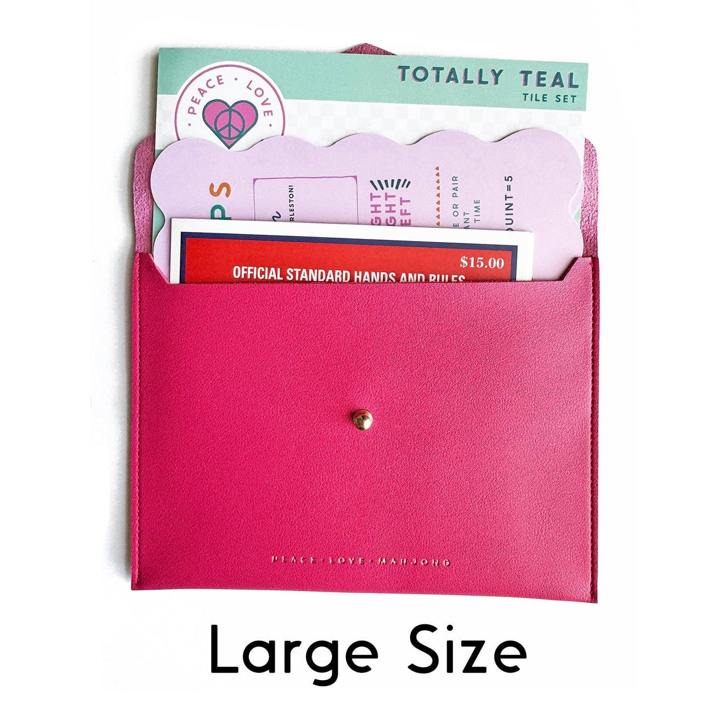 Peace Love Mahjong - Card Clutch