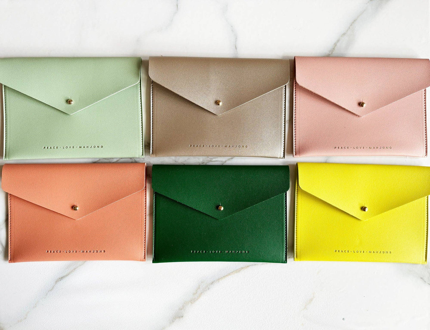 Peace Love Mahjong - Card Clutch