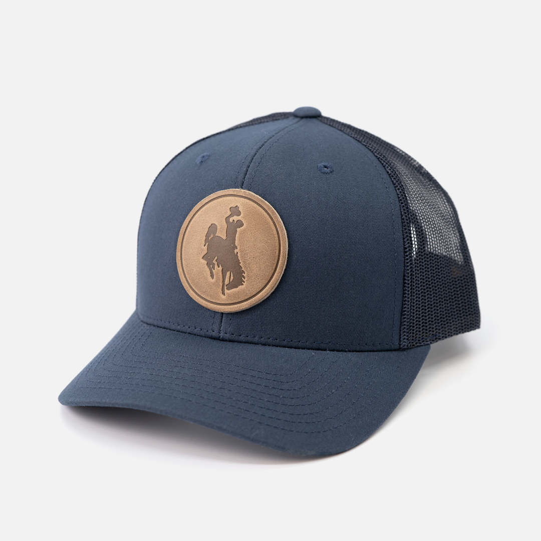 Range Leather Co. - Steamboat Hat - University of Wyoming Leather Patch Hat