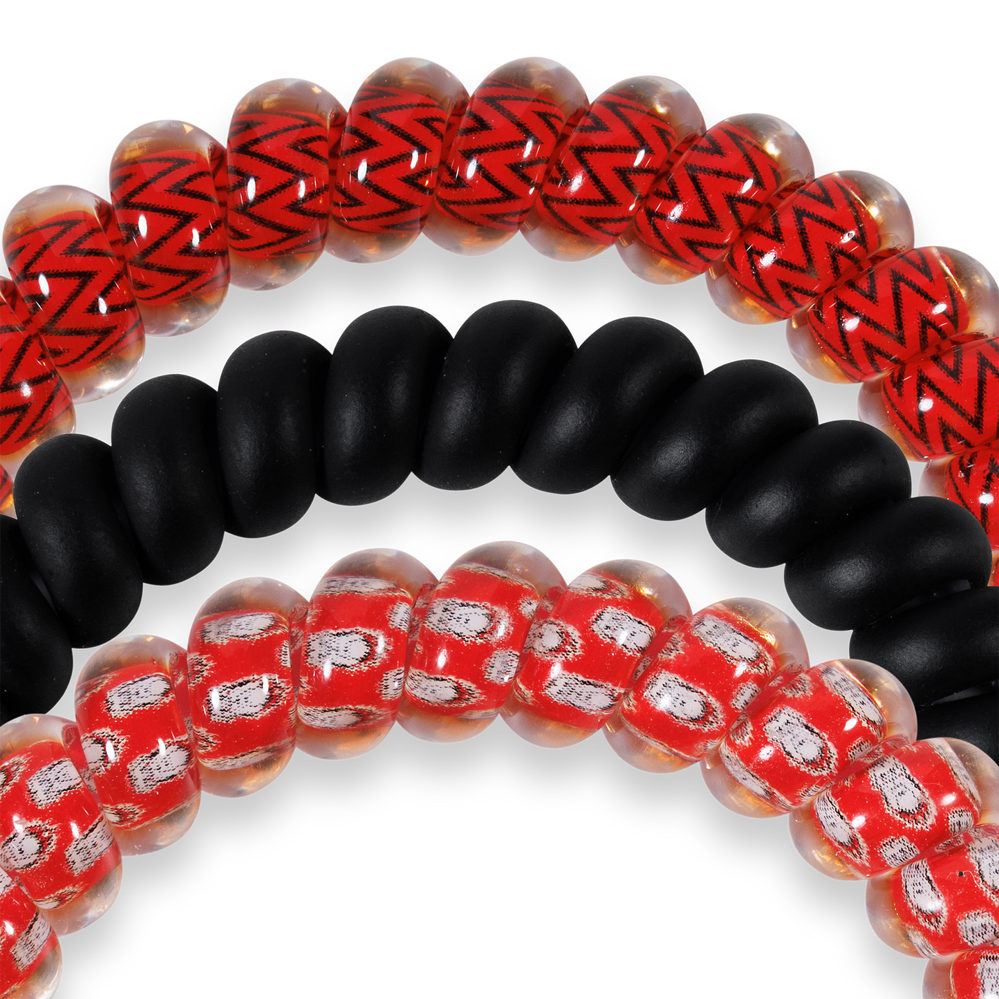 TELETIES - Spiral Hair Coils | Small | Go Dawgs! Hair Ties