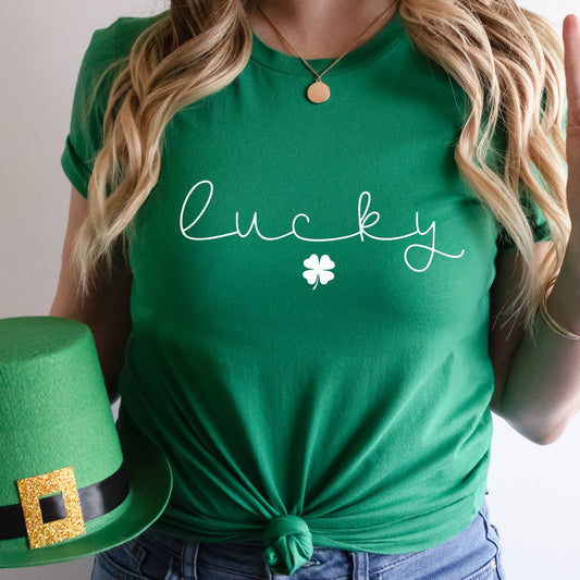 Lucky Clover Graphic St. Patrick's Day Green Graphic Tee