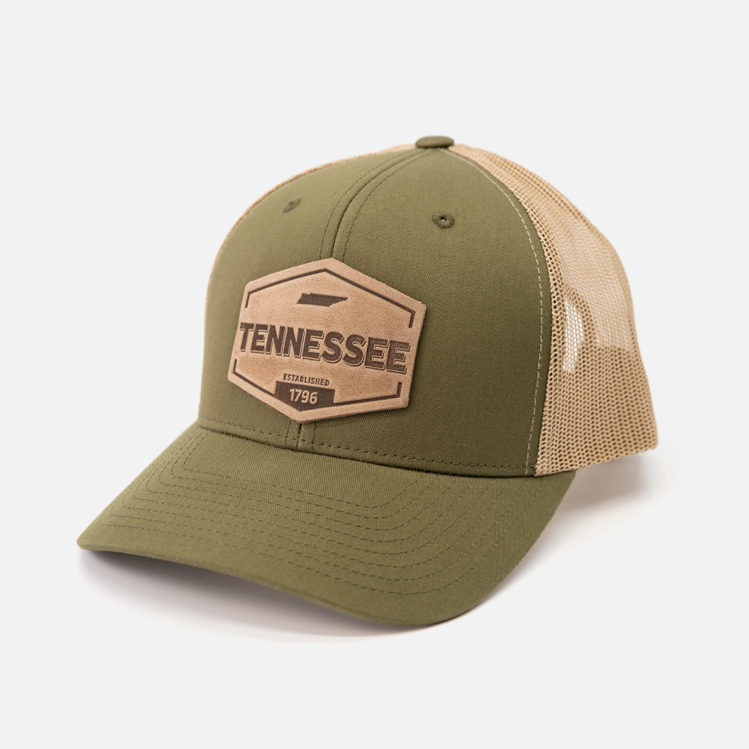 Range Leather Co. - Tennessee Established Hat | Leather Patch Trucker Hat