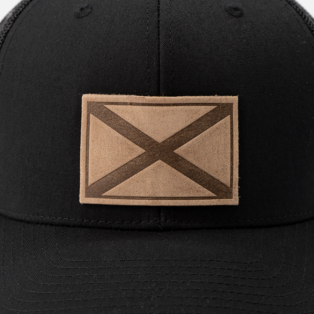 Range Leather Co. - Alabama Flag Hat | Leather Patch Trucker Hat