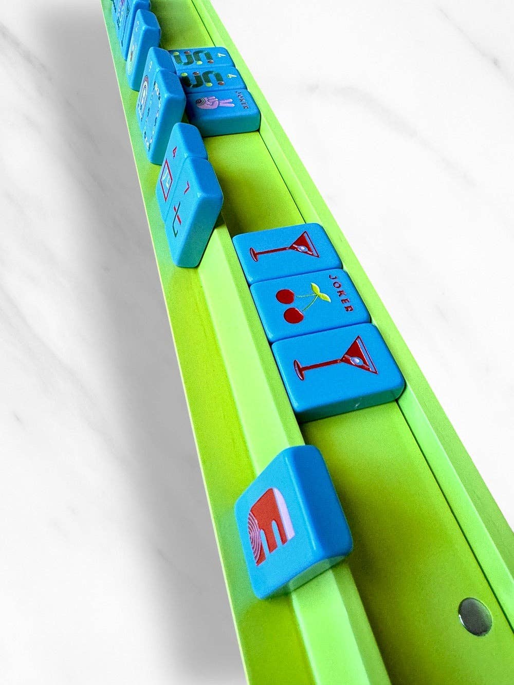 Peace Love Mahjong - Mahjong Racks & Pushers (Set of 4) OAK